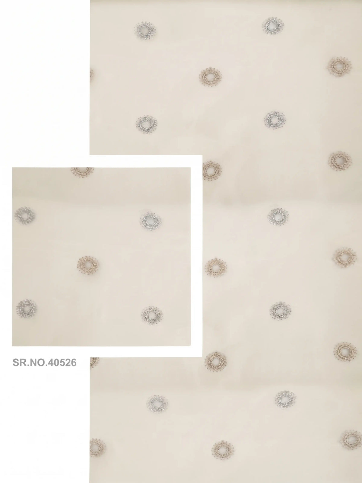 Evabella Elegant Circular Embroidery Sheer Grommet Curtains | 6 colors and 3 lengths