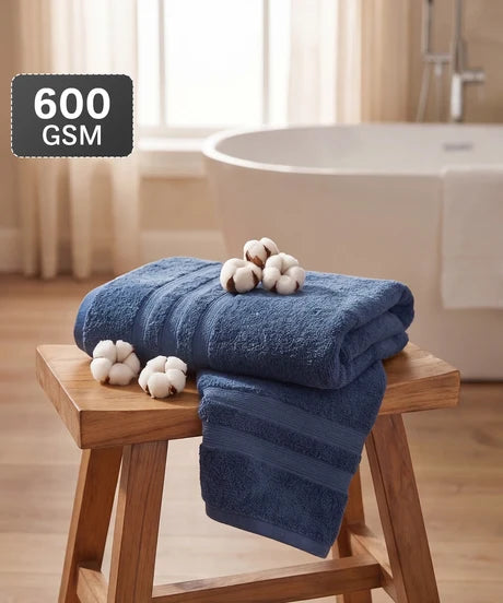 MyTRIDENT Luxe Home 100% Supima Cotton Bath Towel (600 GSM | 75 cm x 150 cm) – Ultra-Plush & Absorbent