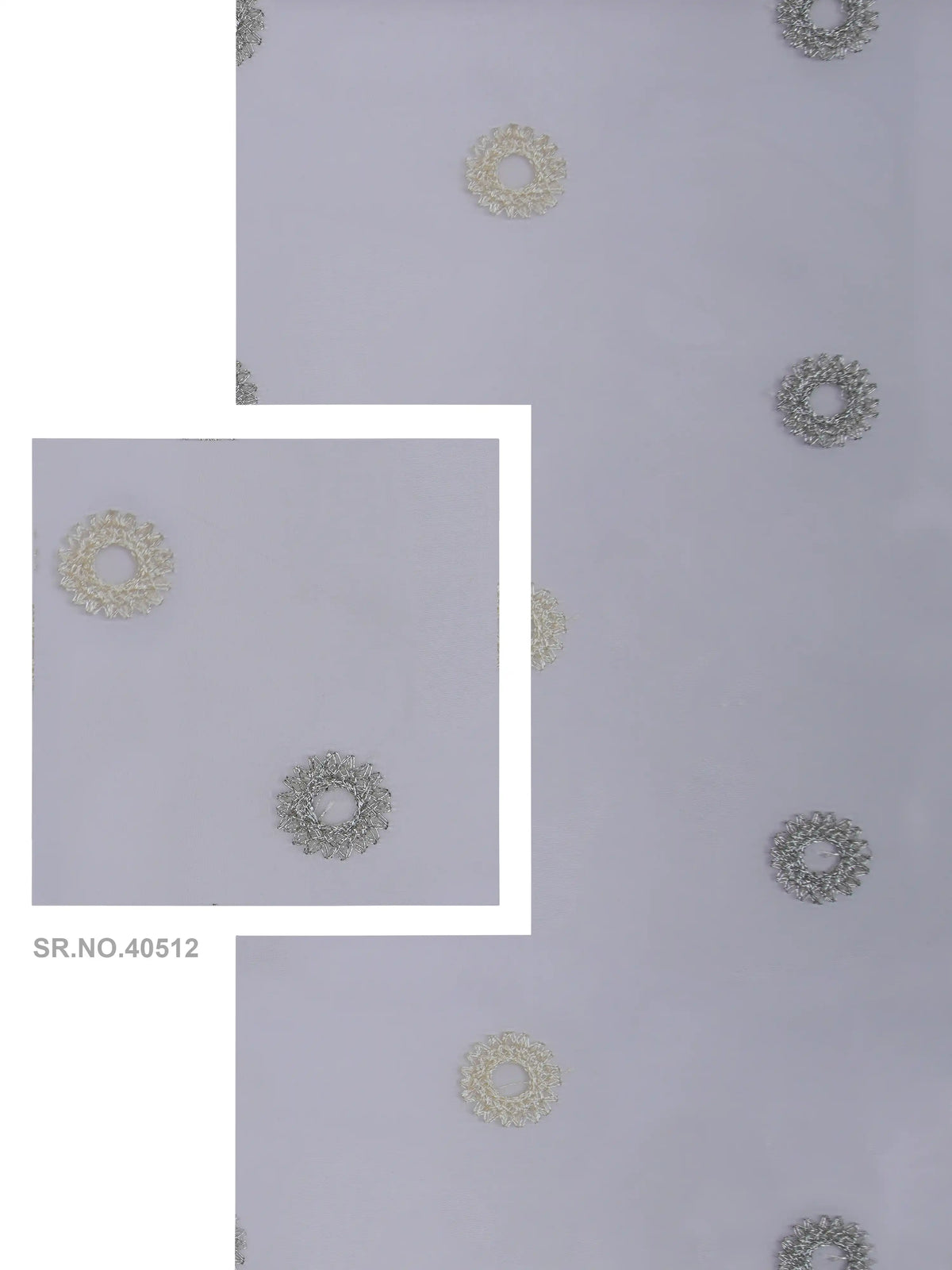 Evabella Elegant Circular Embroidery Sheer Grommet Curtains | 6 colors and 3 lengths