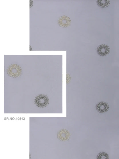 Evabella Elegant Circular Embroidery Sheer Grommet Curtains | 6 colors and 3 lengths