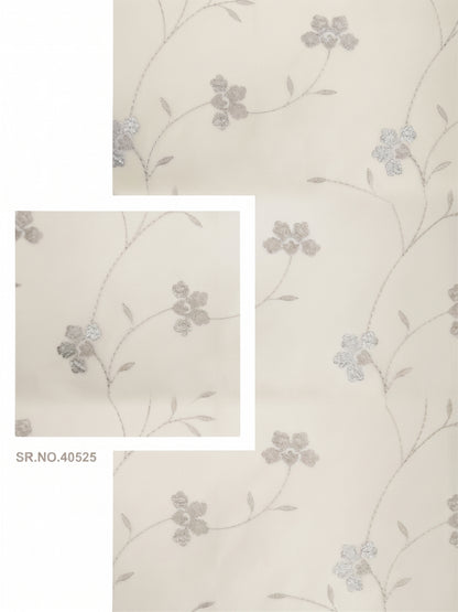 Evabella Light Filtering Floral Sheer Curtains |100% Polyester
