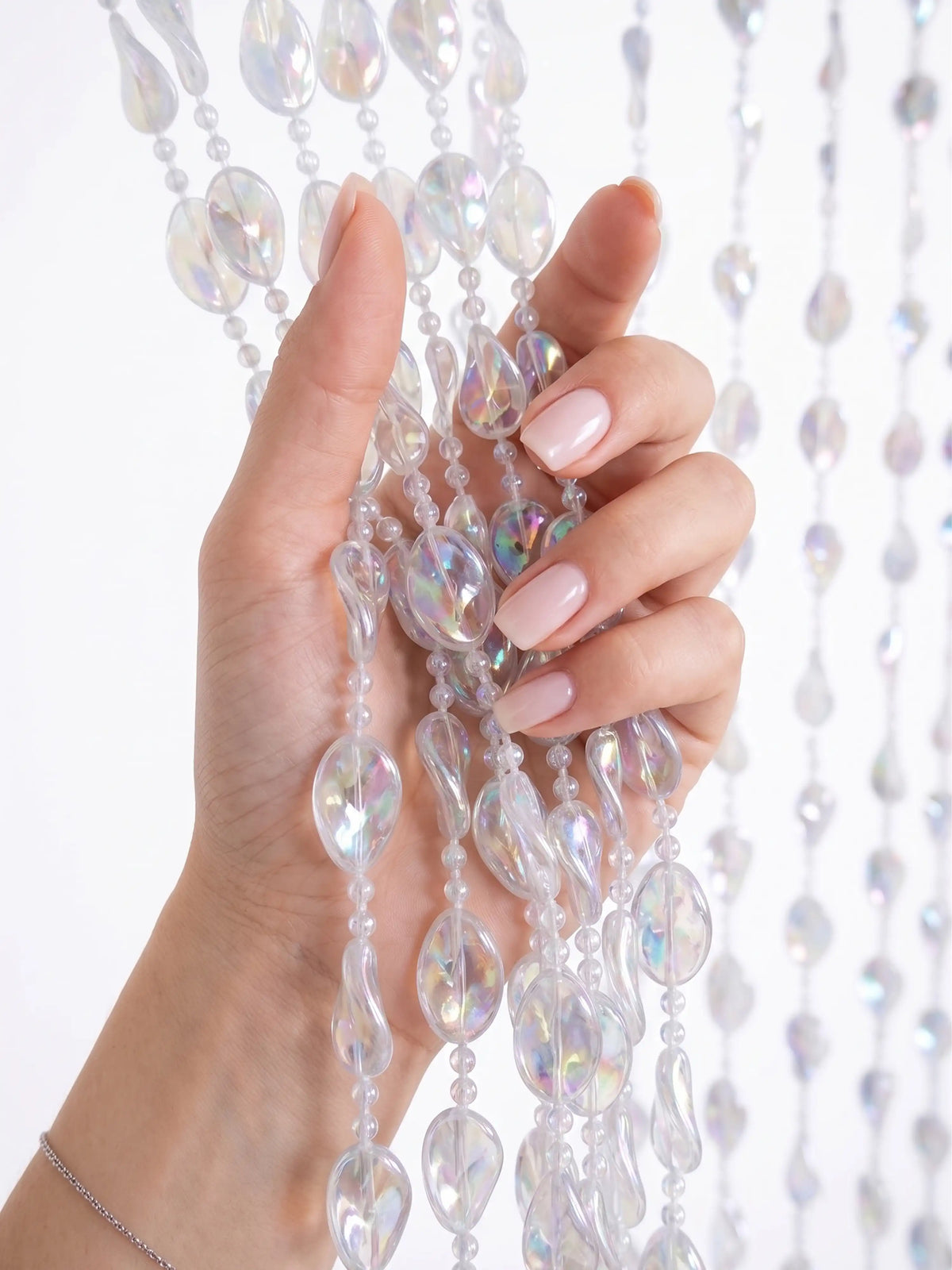 Atoz Home Decor Leaf Beaded Room Divider Curtain |4x7 ft.