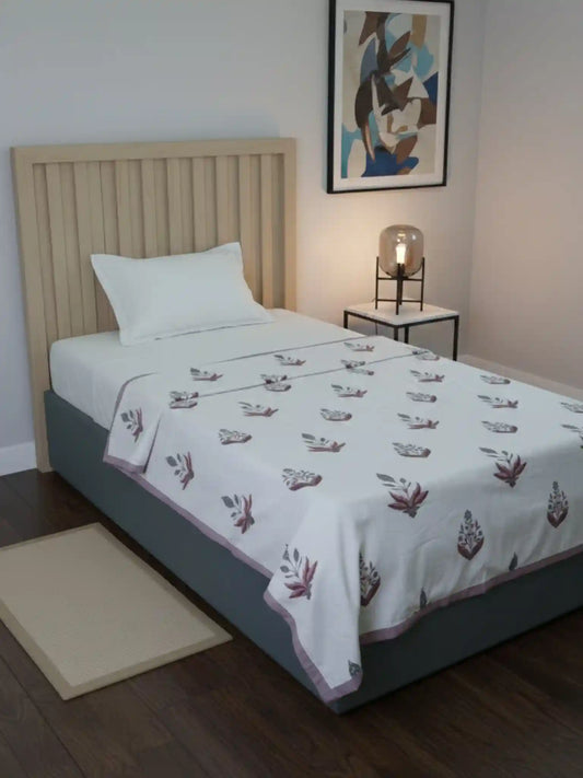 AtoZ Home Decor Royal Bunny Reversible Cotton Single Dohar (147 x 220 CM)