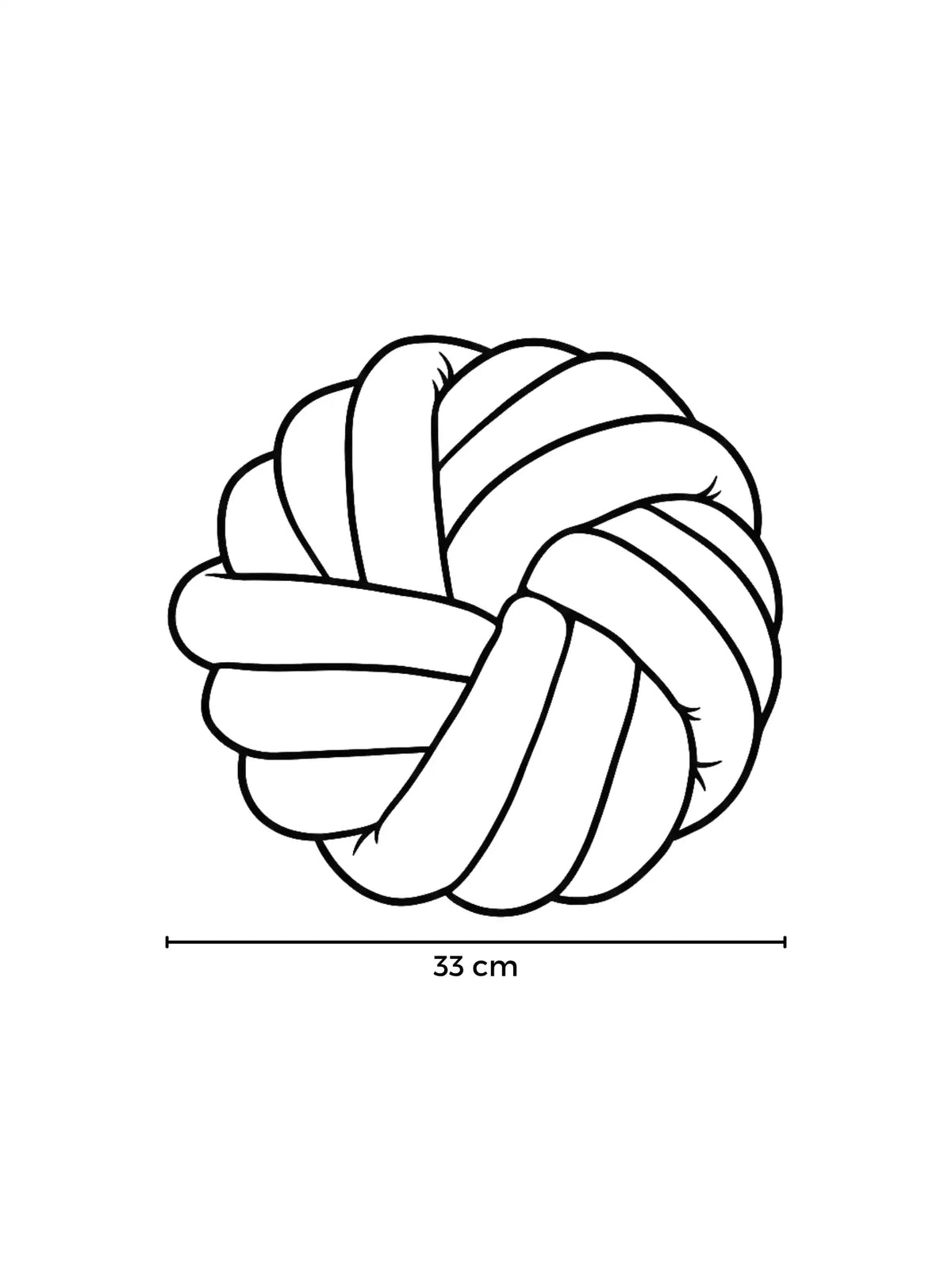Round Knotted Cushion Ball Pillow – Soft Decorative Sofa & Bed Accent