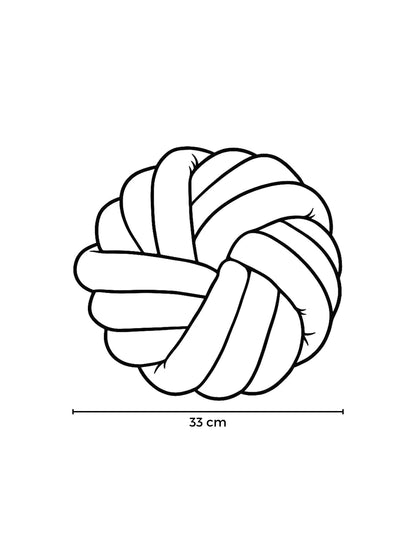 Round Knotted Cushion Ball Pillow – Soft Decorative Sofa & Bed Accent