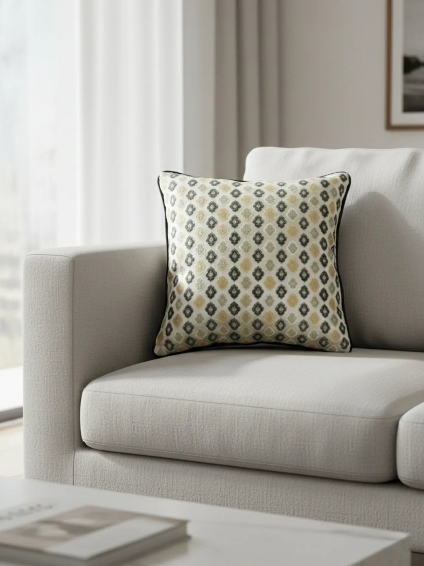 Printed Geometric Cushion Covers with Hidden Zipper (Set of 5)