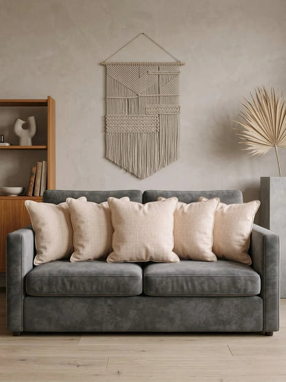 Polyester Cushion Covers with Concealed Zipper (Set of 5)