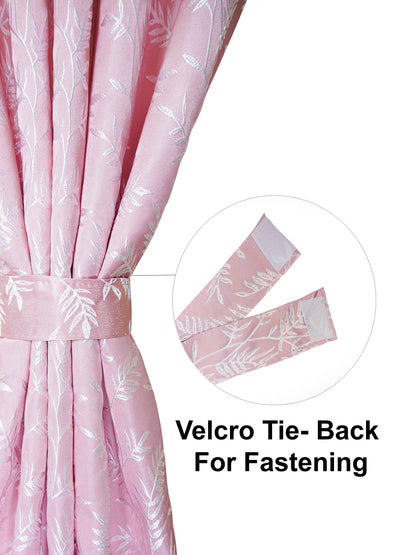 AtoZ Home Decor Jacquard Fern Embroidery Curtain (Multiple Sizes & Colors)