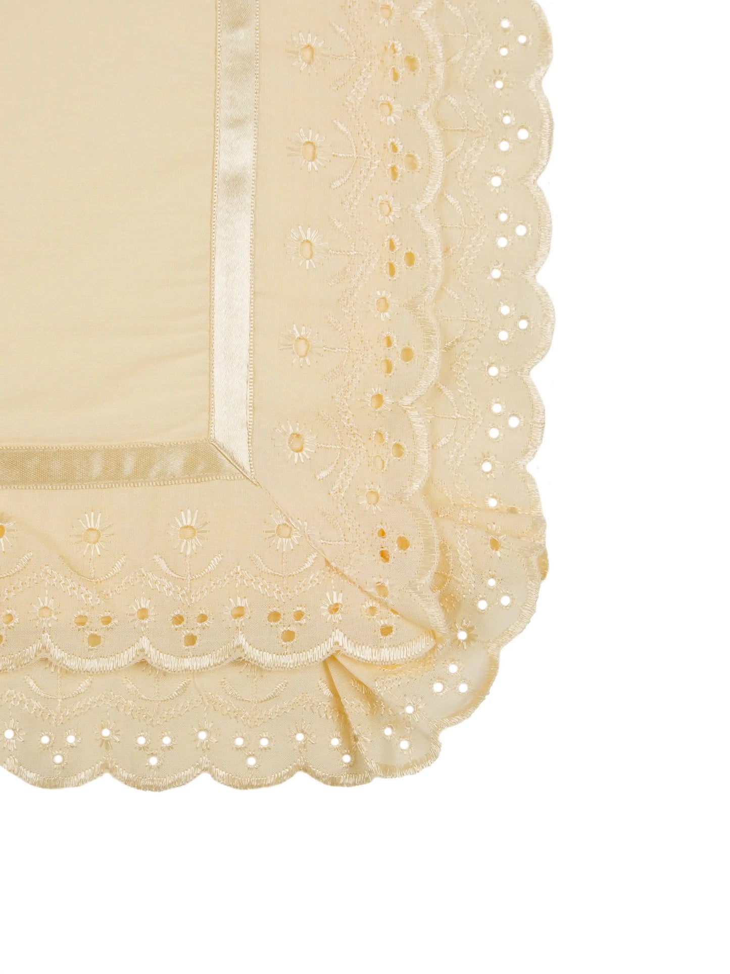 AtoZ Home Decor Cotton Lace Border Pillow Covers (Set of 1 & 2)