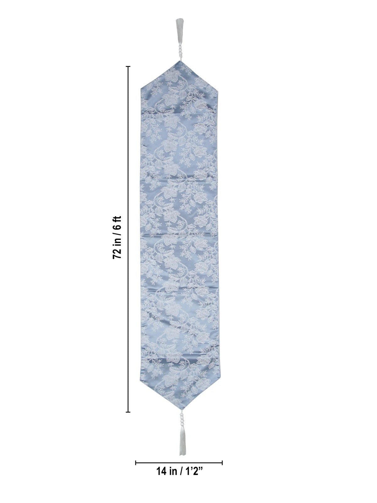 AtozHomeDecor Cotton Linen Table Runner | Printed & Embroidered | 14x72" / 16x72"