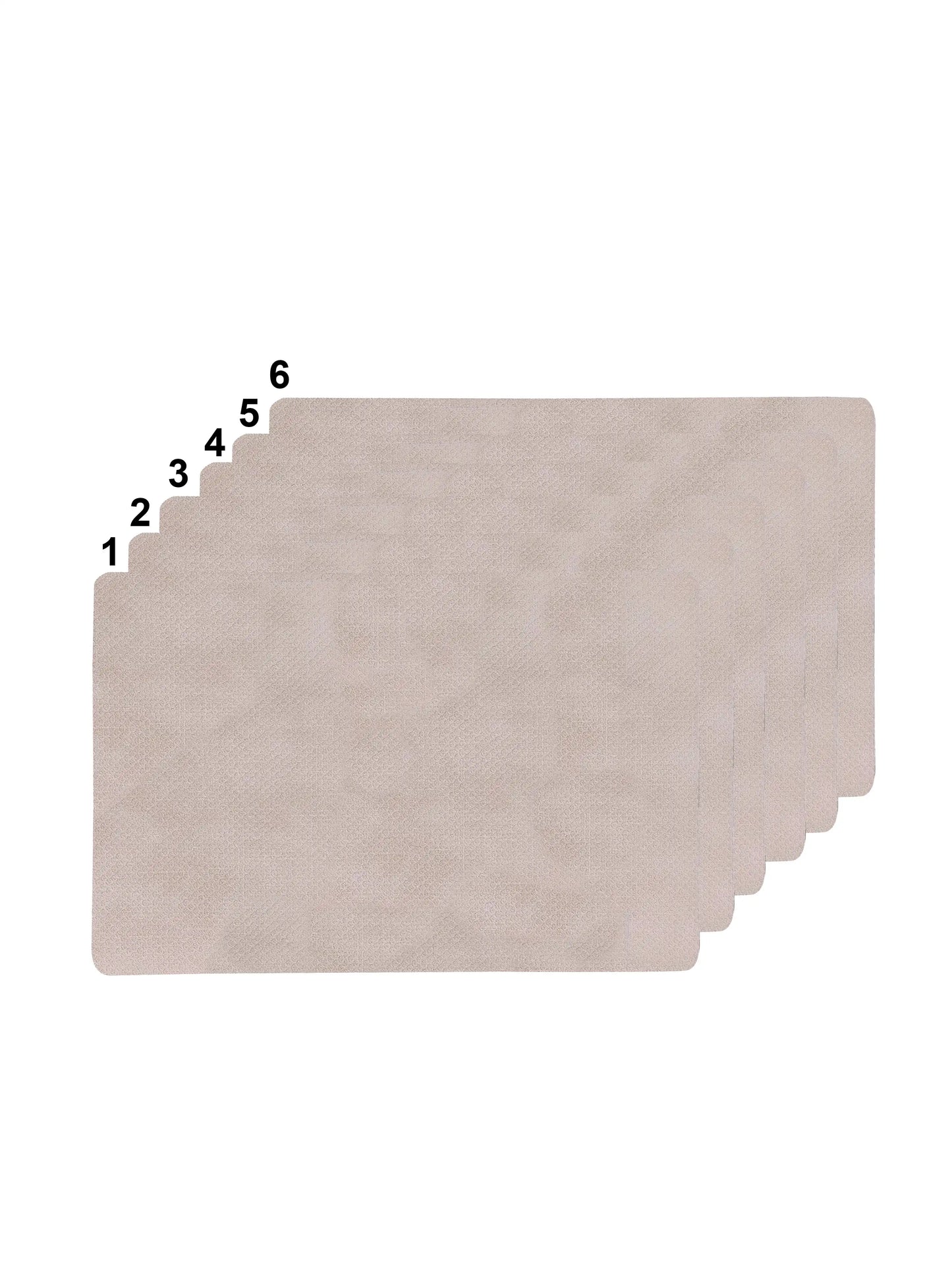 AtoZ Home Decor Light Beige PVC Dining Placemats Set of 6