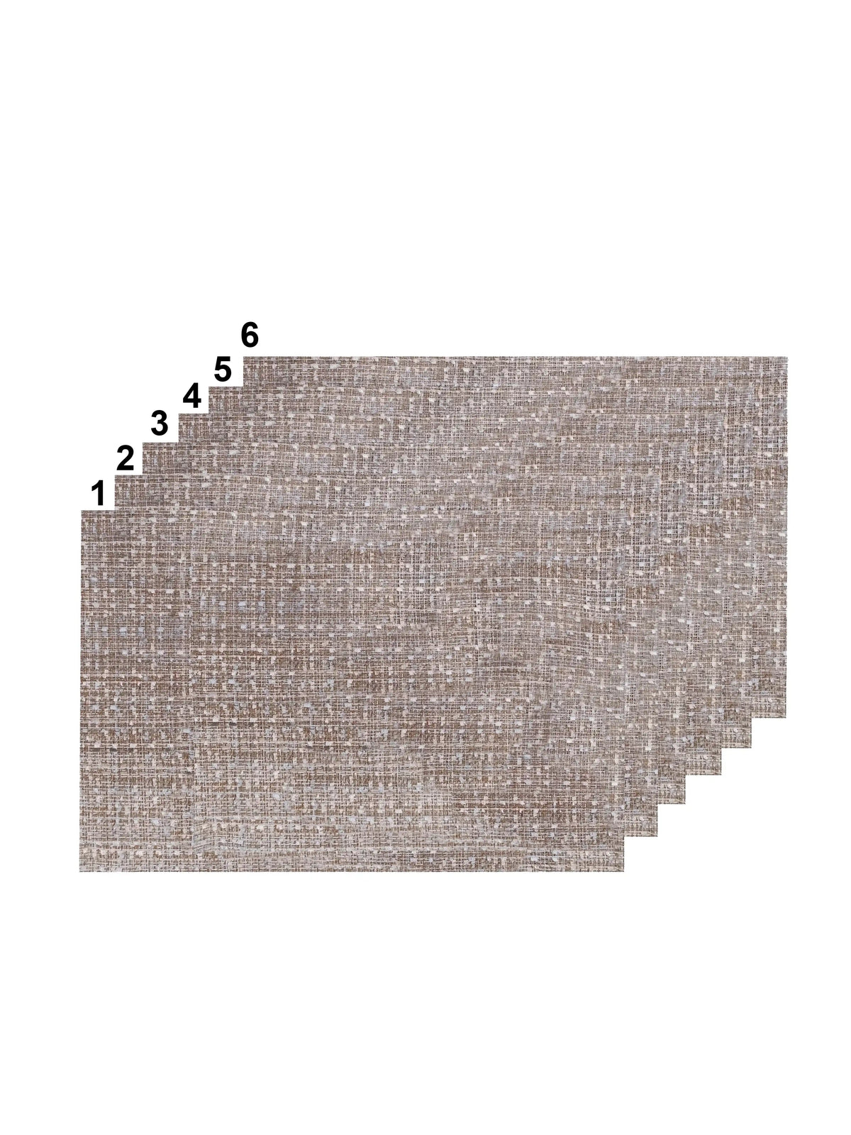 AtoZ Home Decor Medium Taupe PVC Dining Placemats Set of 6