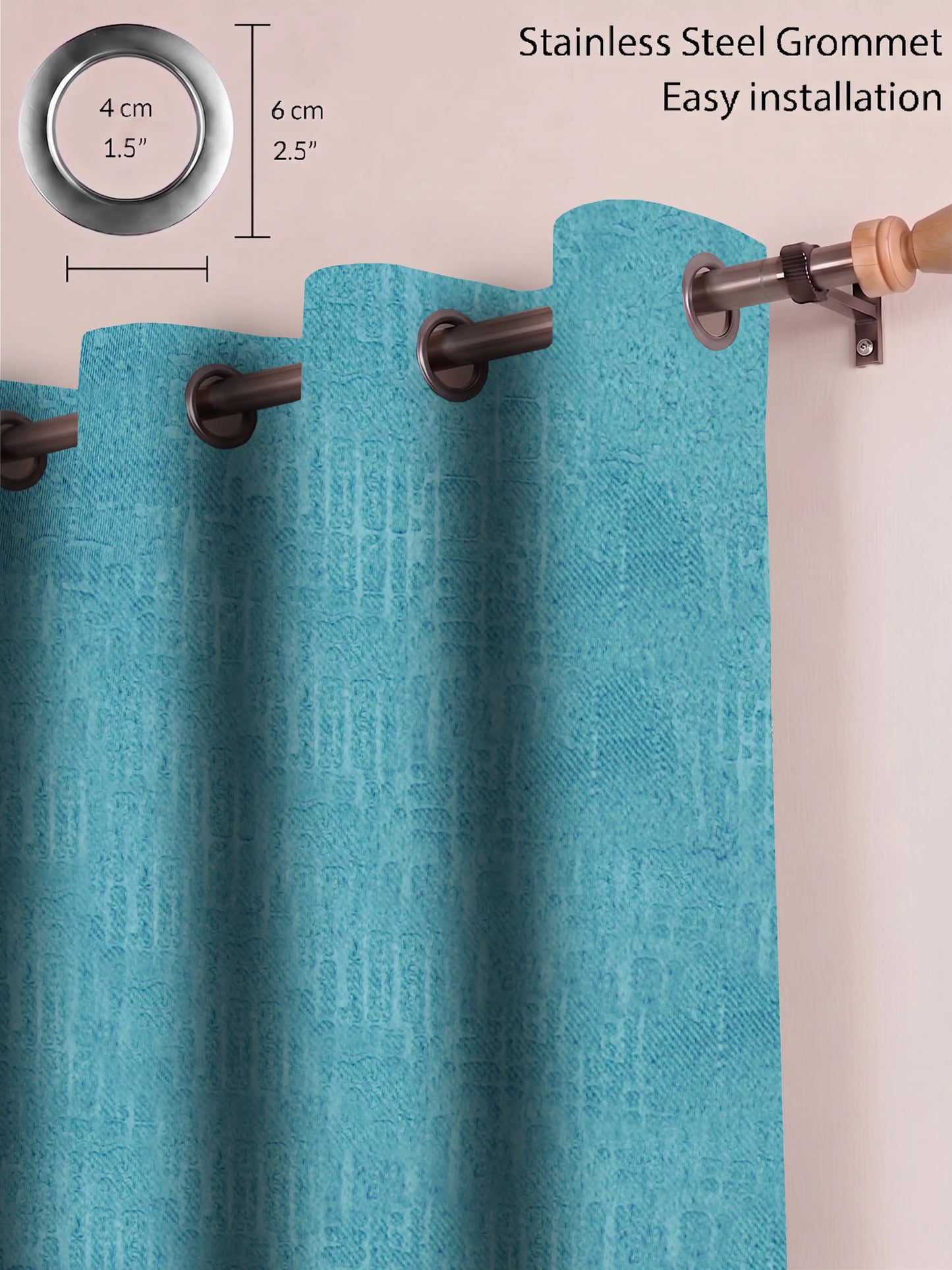 Atoz Home Decor Modern Textured 80% Blackout Curtains (Custom & Readymade)