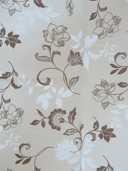 Freelance Tuscany Plastic Center Table Cover | Beige/Brown Floral 60x36 inches.