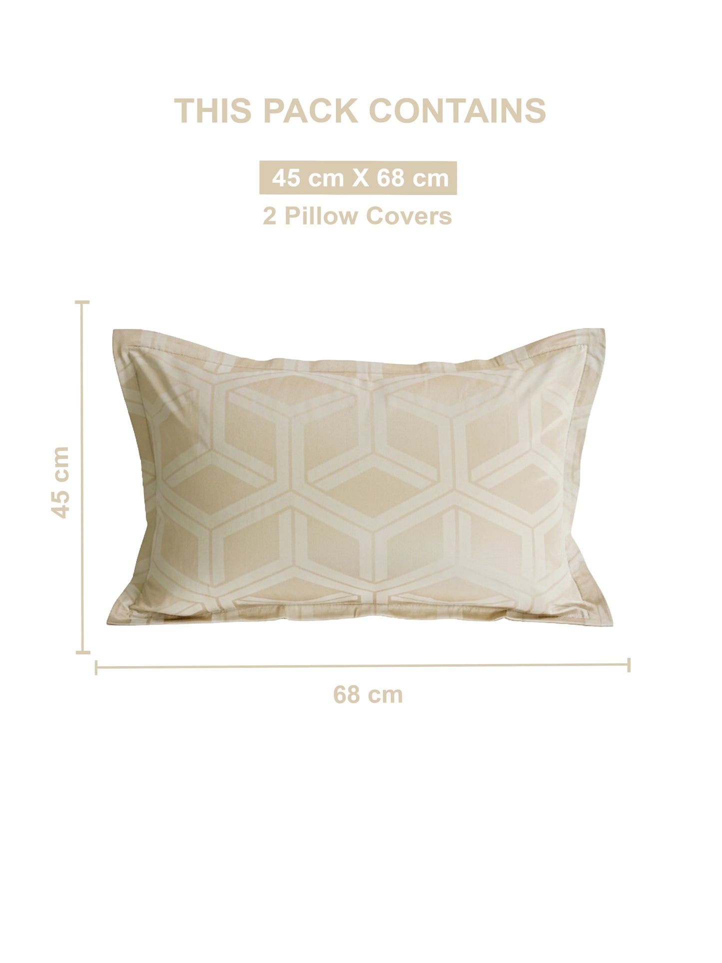 Soft Feel, Modern Geometric King Bed Sheet Set – 100% Cotton (300 TC)