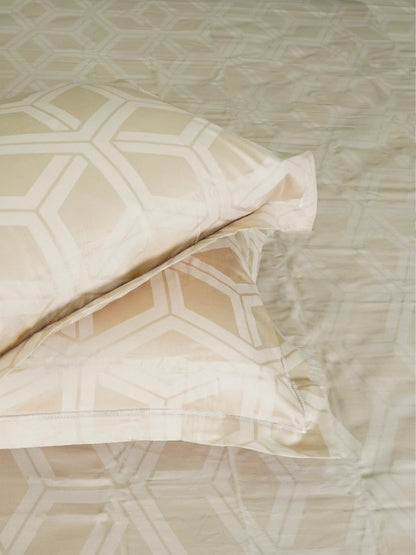 Soft Feel, Modern Geometric King Bed Sheet Set – 100% Cotton (300 TC)