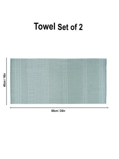 Bellagio Set of 2 Striped Kitchen & Dining Hand Towels