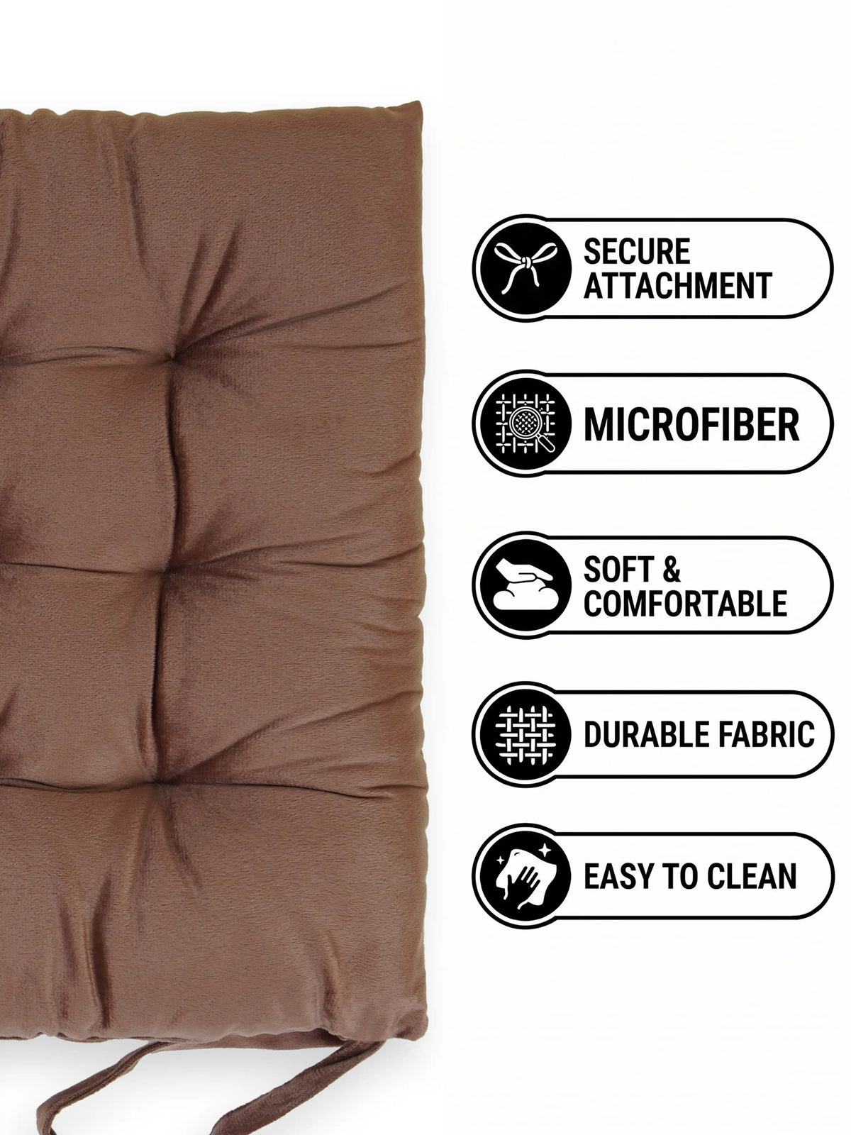 Atoz Home Decor Tufted Chair Pad with Tie Straps | Thick 14x14" Seat Cushionps