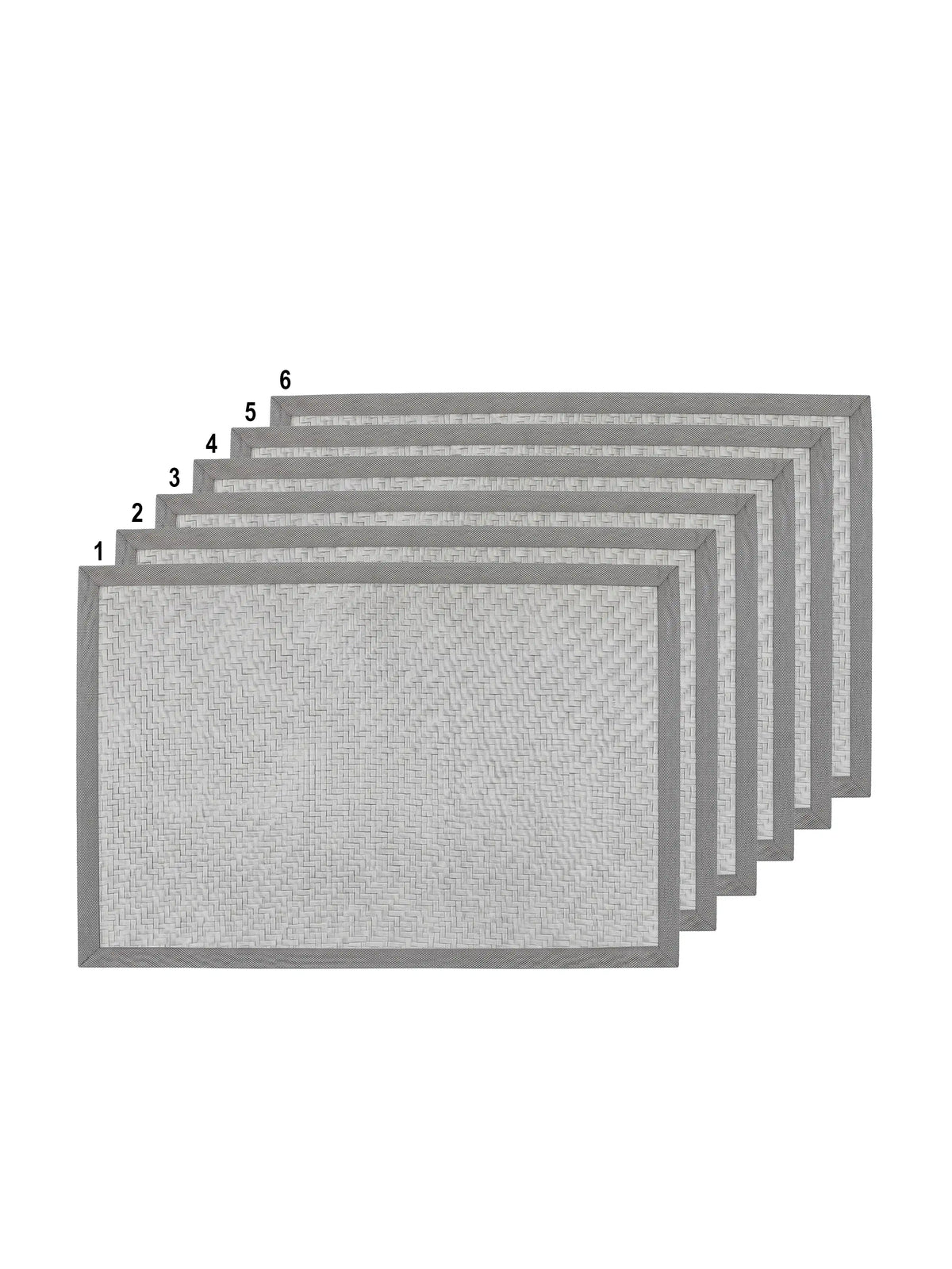 Freelance Woven Border Table Placemats | Pack of 6 Washable Table Mats (30x45 cm)