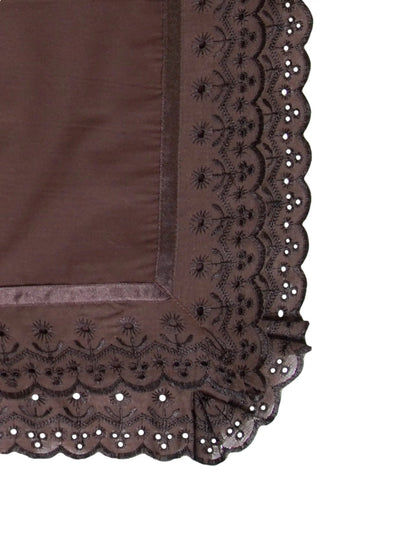 AtoZ Home Decor Cotton Lace Border Pillow Covers (Set of 1 & 2)