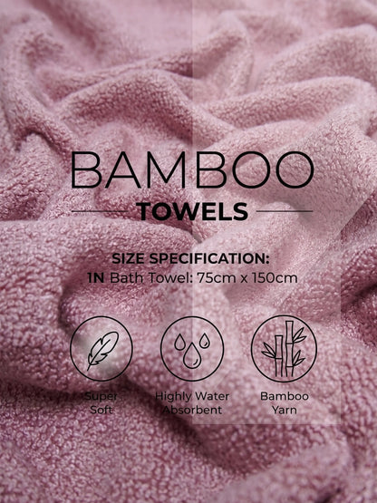 AtoZ Home Decor Bamboo Bath Towel | Highly Absorbent (75 x 150 CM)