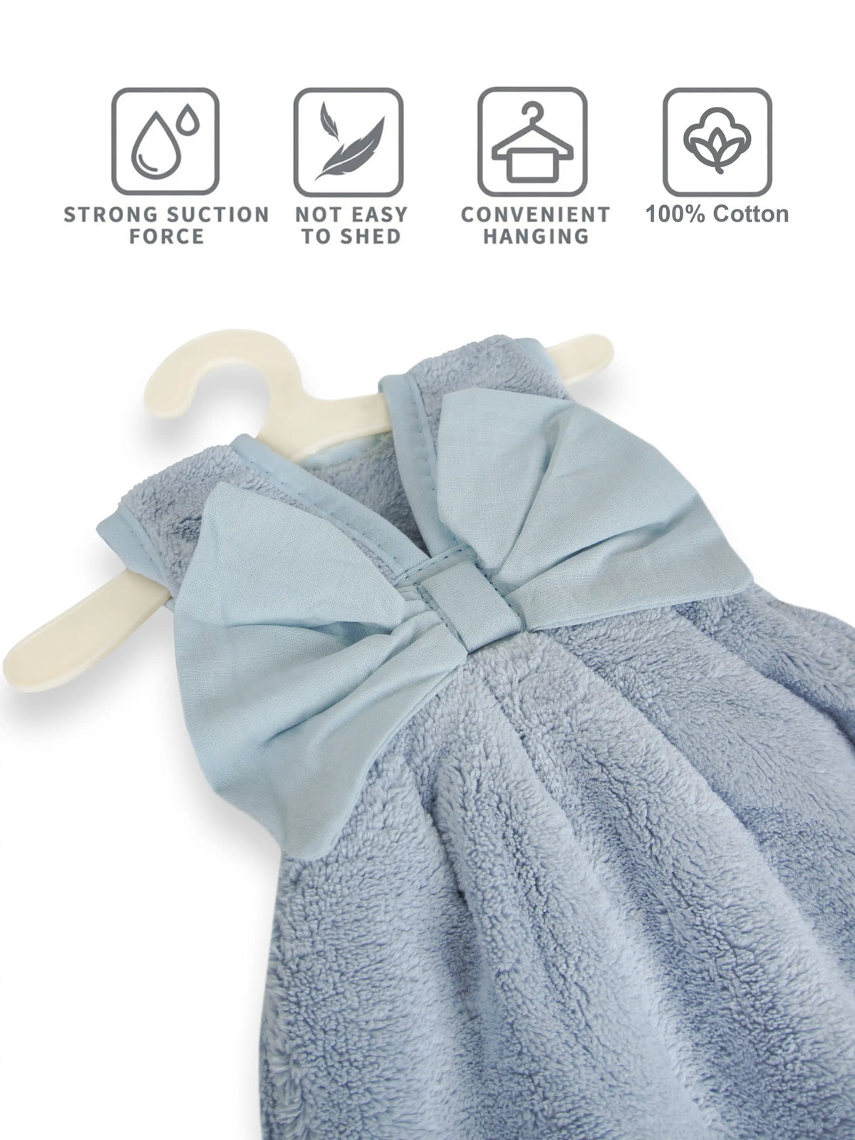 AtoZ Home Decor Cute Dress-Shaped Quick Dry Hand Towel for Kitchen & Bath | Pack of 1 or 2