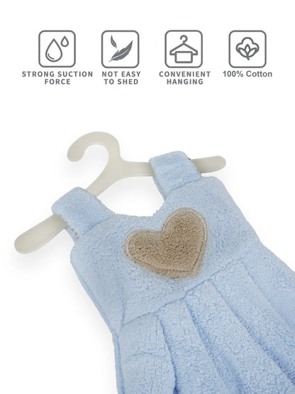 AtoZ Home Decor Cute Dress-Shaped Quick Dry Hand Towel for Kitchen & Bath | Pack of 1 or 2