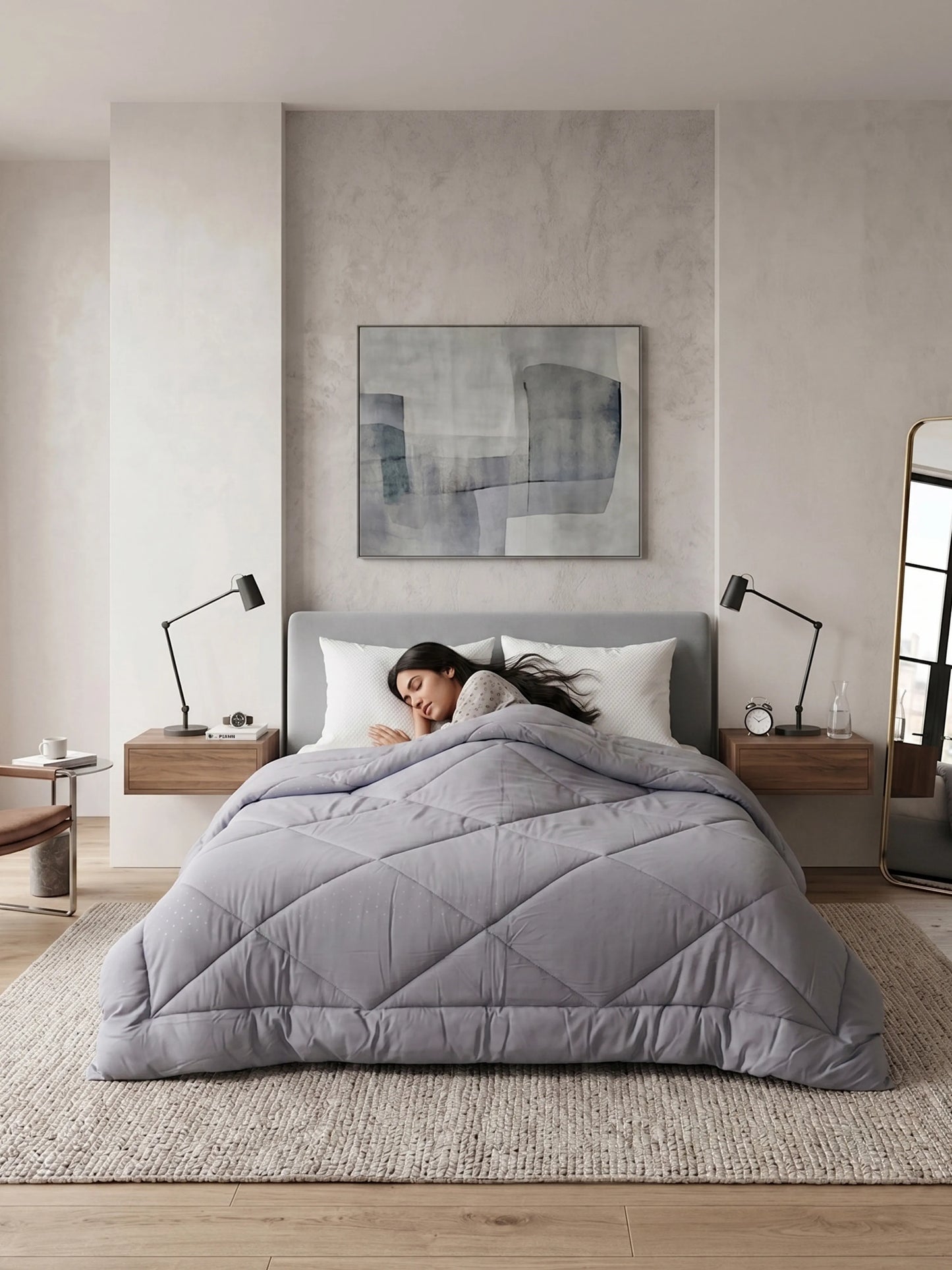 Star Collection Reversible Double Bed Comforter (230x275 cm)