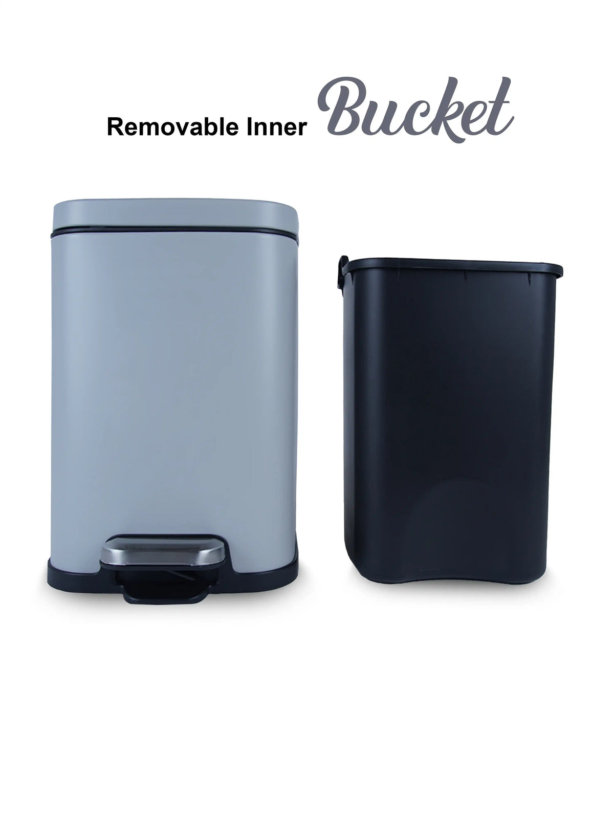 Eco-Friendly Step Trash Bin with Fingerprint-Resistant Finish