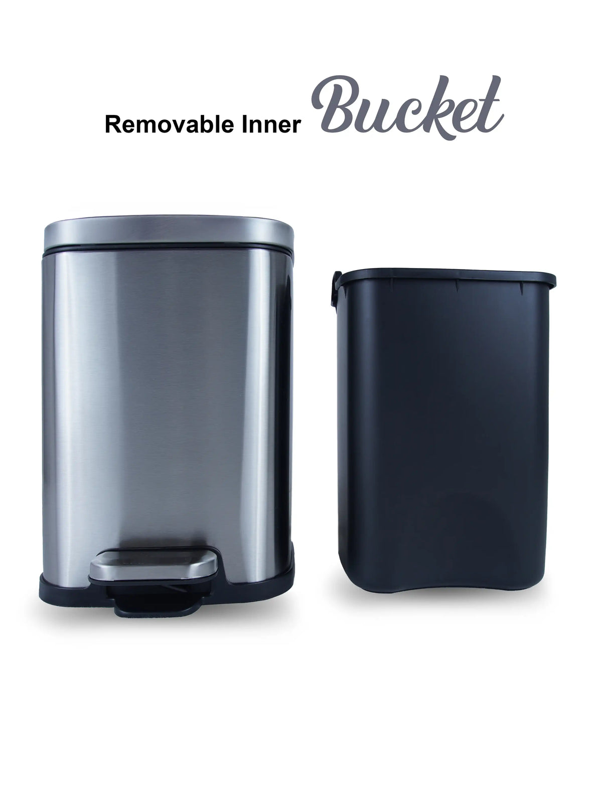 Eco-Friendly Step Trash Bin with Fingerprint-Resistant Finish
