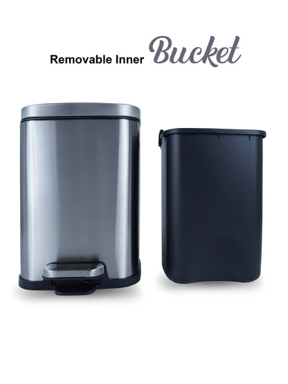 Eco-Friendly Step Trash Bin with Fingerprint-Resistant Finish