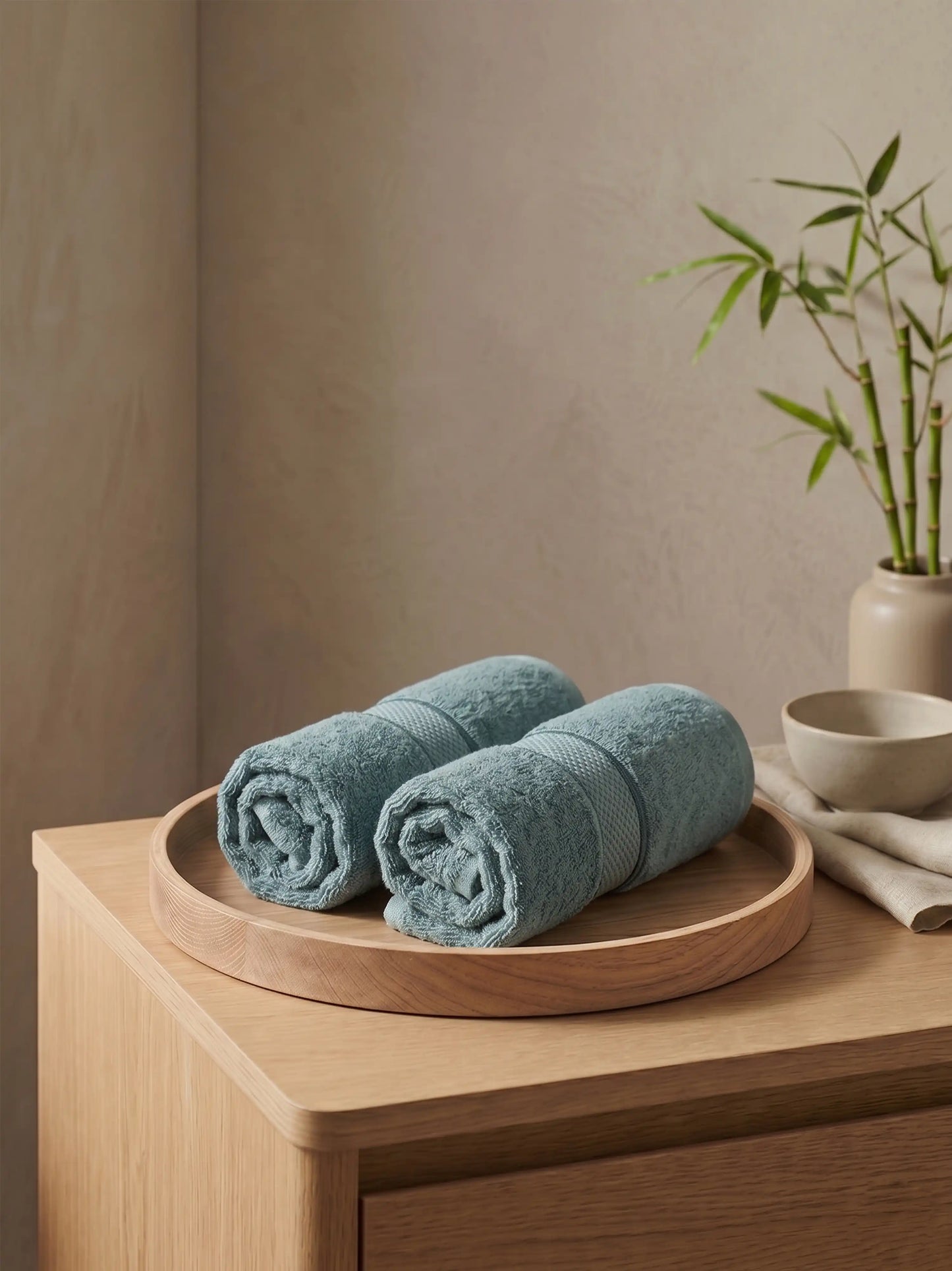 AtoZ Home Decor Bamboo Hand Towel Set (40x60 CM)