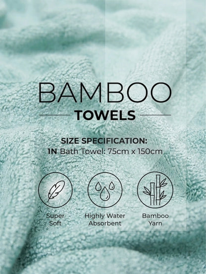 AtoZ Home Decor Bamboo Bath Towel | Highly Absorbent (75 x 150 CM)