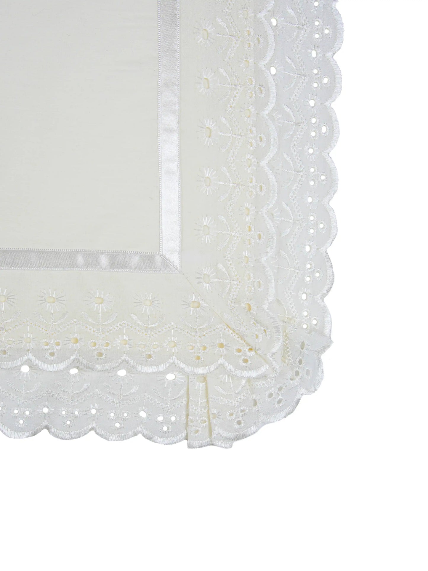 AtoZ Home Decor Cotton Lace Border Pillow Covers (Set of 1 & 2)