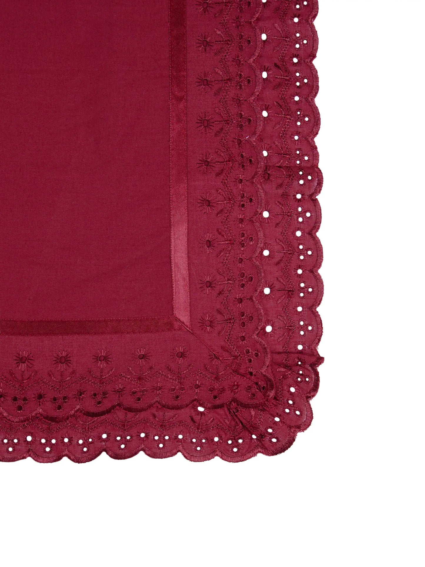 AtoZ Home Decor Cotton Lace Border Pillow Covers (Set of 1 & 2)