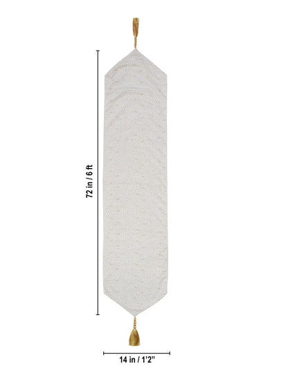 AtozHomeDecor Cotton Linen Table Runner | Printed & Embroidered | 14x72" / 16x72"