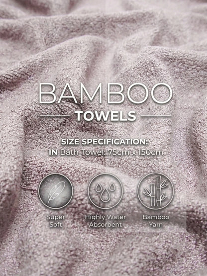 AtoZ Home Decor Bamboo Bath Towel | Highly Absorbent (75 x 150 CM)