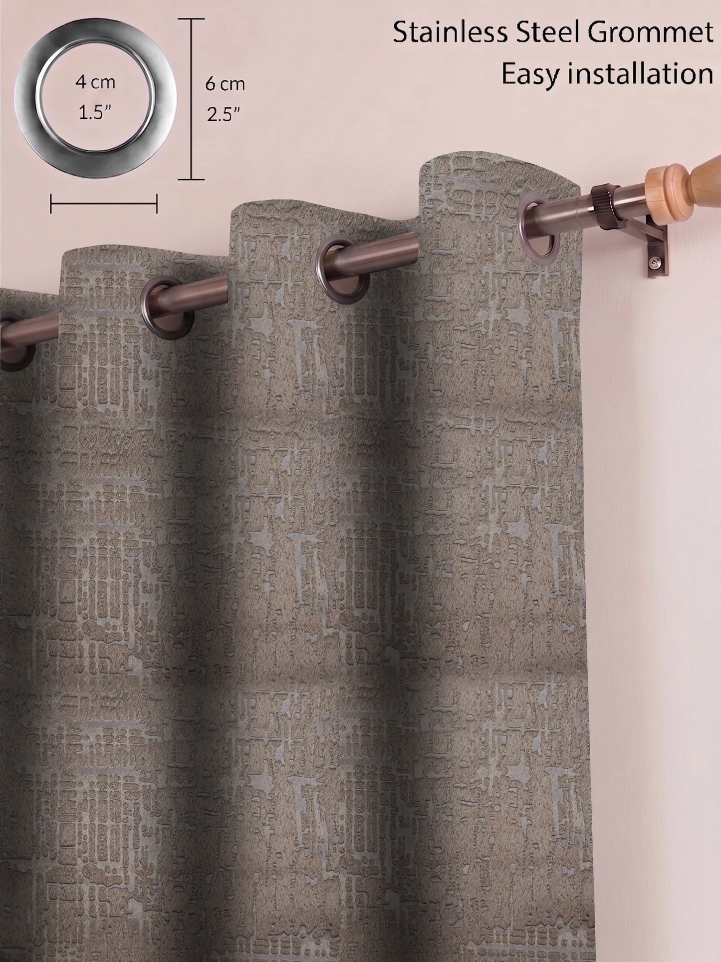 Atoz Home Decor Modern Textured 80% Blackout Curtains (Custom & Readymade)