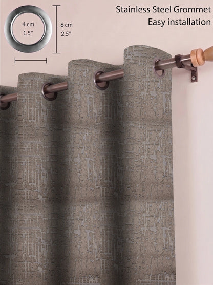Atoz Home Decor Modern Textured 80% Blackout Curtains (Custom & Readymade)
