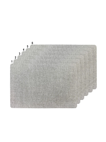 Freelance Textured Table Placemats | Pack of 6 Washable Table Mats (30x45 cm)