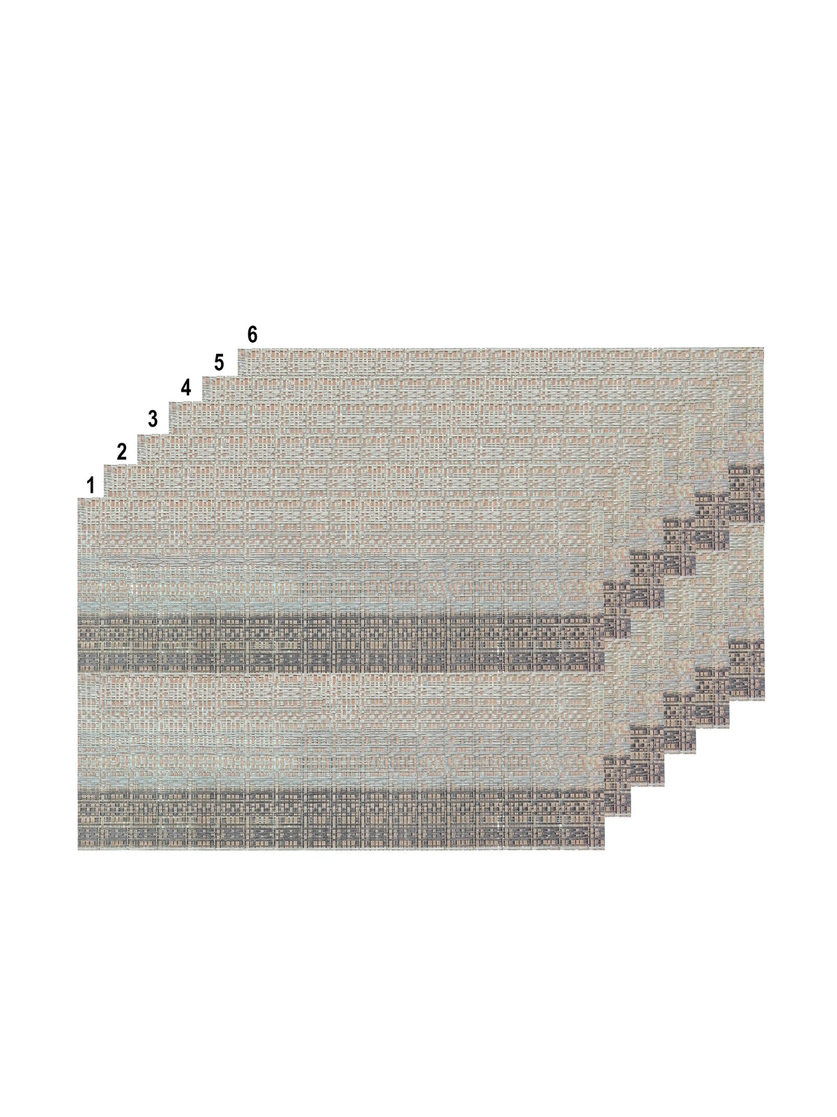 Bellagio PVC Table Placemats | Pack of 6 Washable Table Mats (30x45 cm)