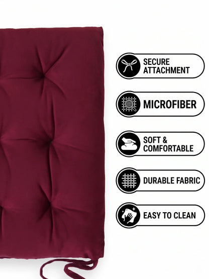 Atoz Home Decor Tufted Chair Pad with Tie Straps | Thick 14x14" Seat Cushionps