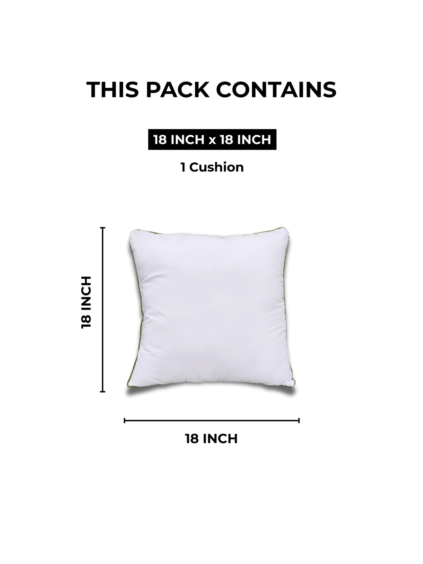 Fiber Cushion | Soft & Supportive White Cushion for Sofa, Bed & Chair