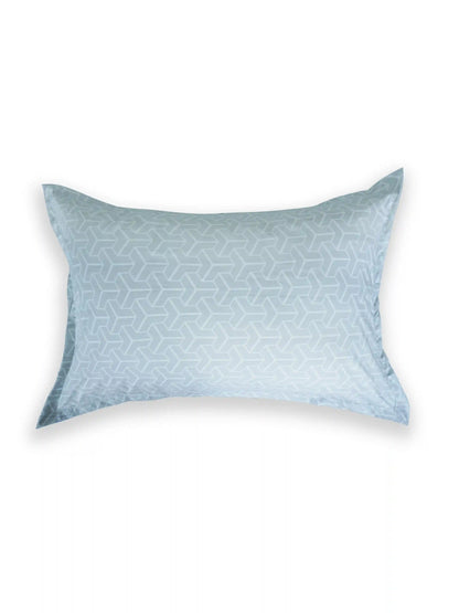 Elegant Grey Leaf Pattern Cotton Double Bedsheet Set