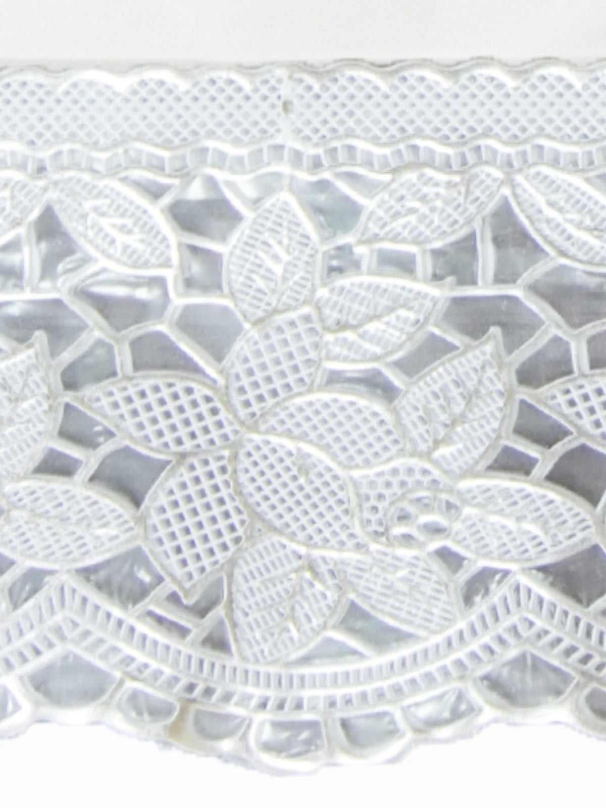 Atozhomedecor Transparent Dining Table Cover | White Lace Edge 60x90"