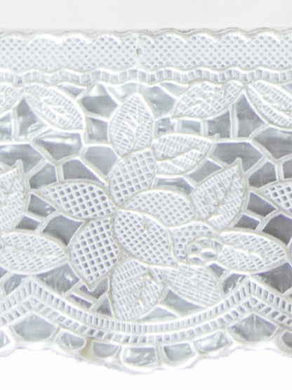 Atozhomedecor Transparent Dining Table Cover | White Lace Edge 60x90"