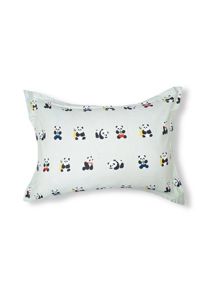 Panda Theme Cotton Kids Single Bedsheet Set