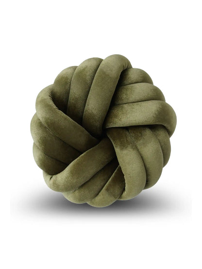 Round Knotted Cushion Ball Pillow – Soft Decorative Sofa & Bed Accent