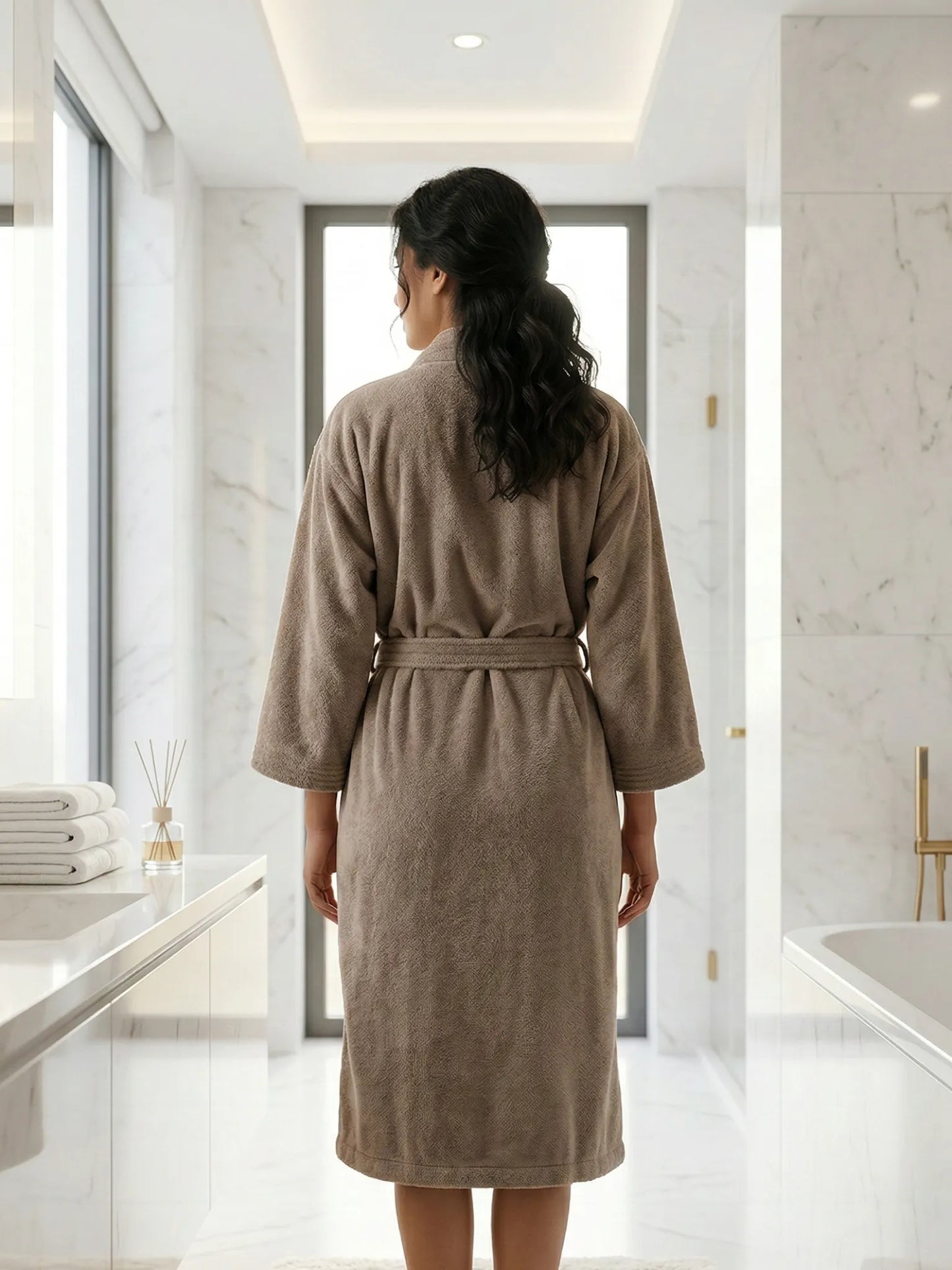 Atoz Home Decor Hue Microfiber Unisex Bathrobe