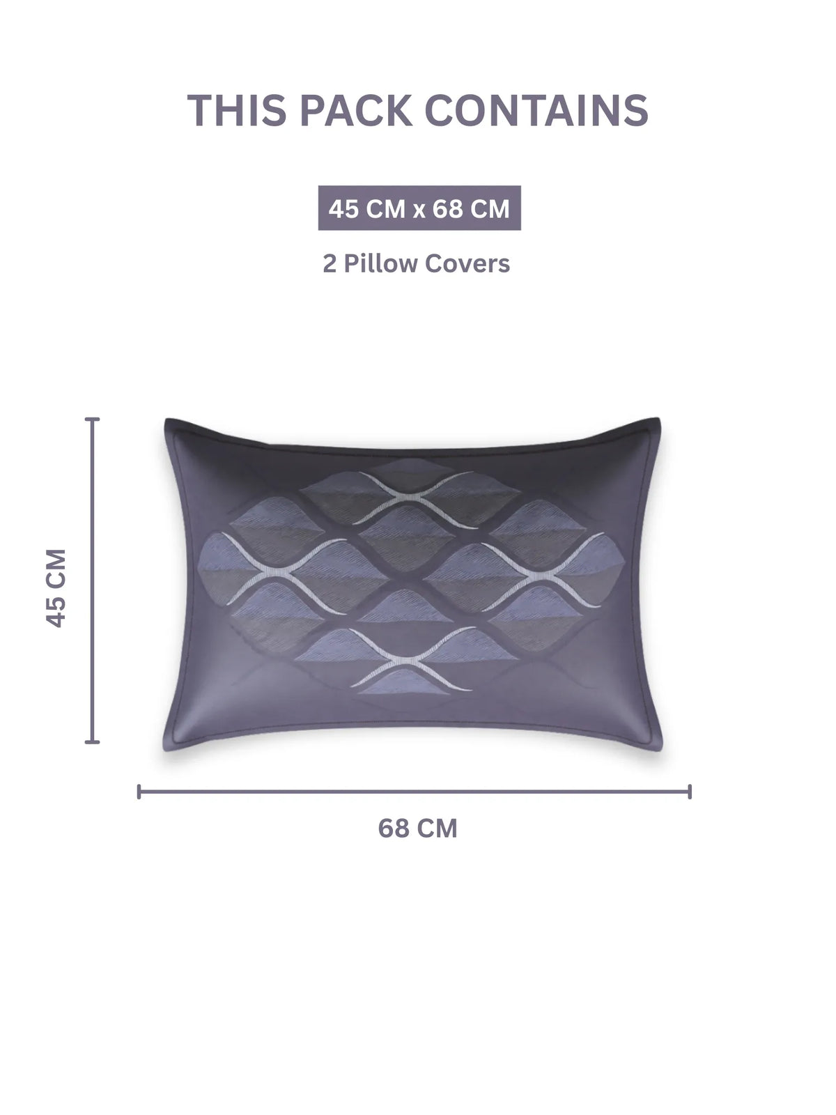 Soft Feel, Ogee Pattern King Bed Sheet Set with 2 Pillow Cases – 100% Cotton (300 TC)